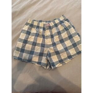 Goodfellow & Co Mens Boxer Shorts Blue White Buffalo Check Plaid Cotton Size M